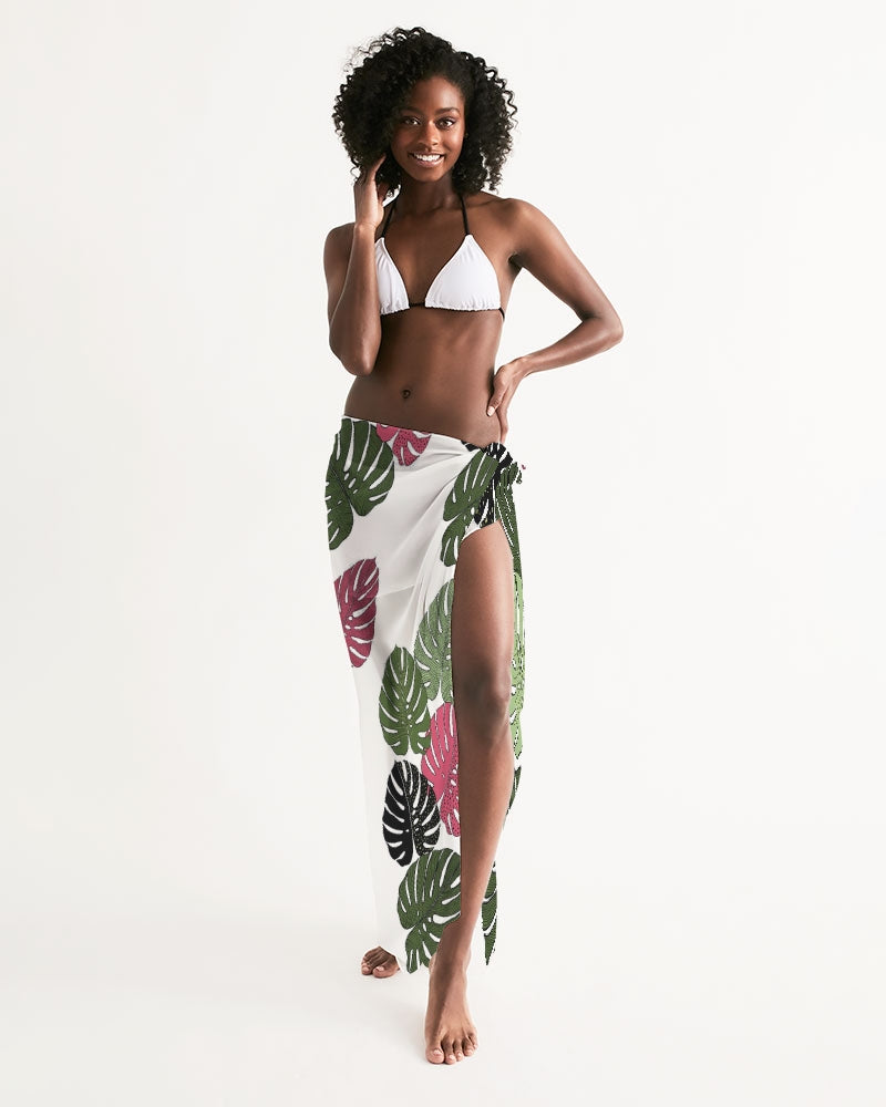 Monstera Embellished Swim Cover Up