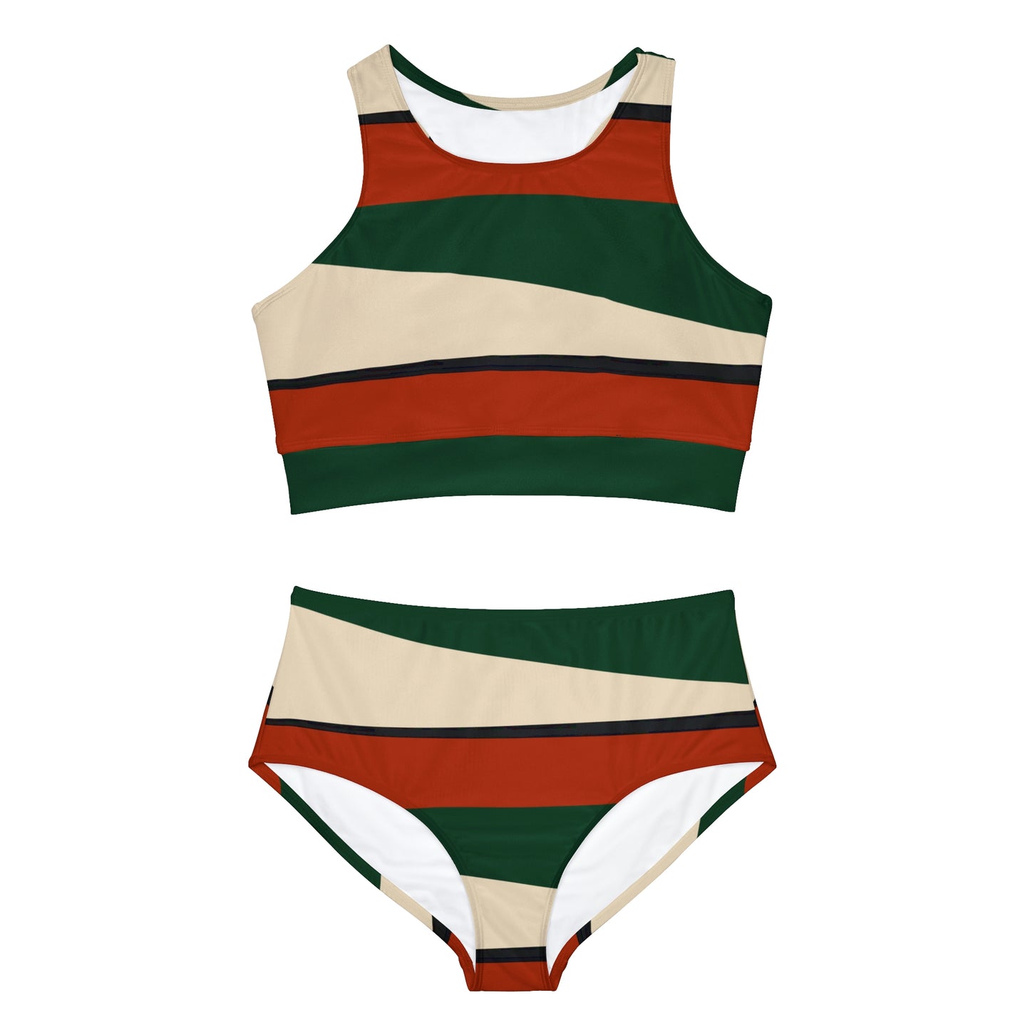 Color Block Sporty Bikini Set