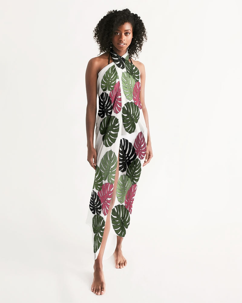 Monstera Embellished Swim Cover Up