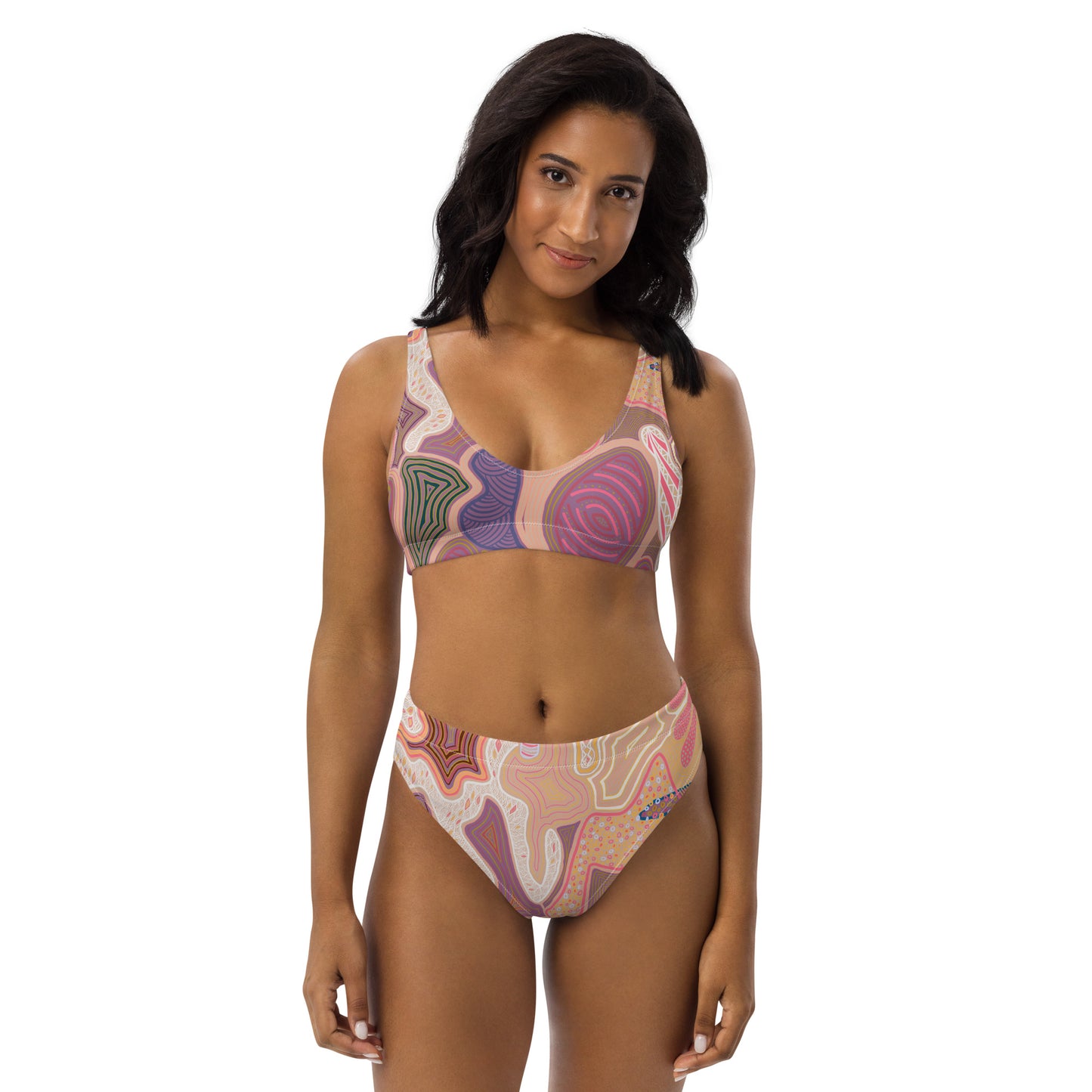 Yogart Swirl high-waisted bikini