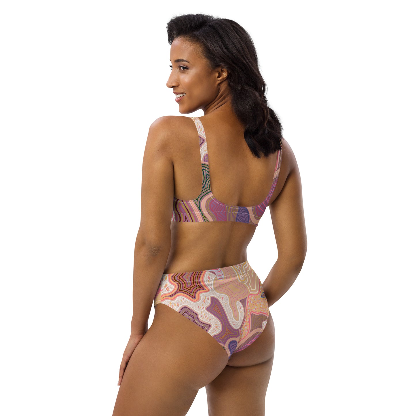 Yogart Swirl high-waisted bikini