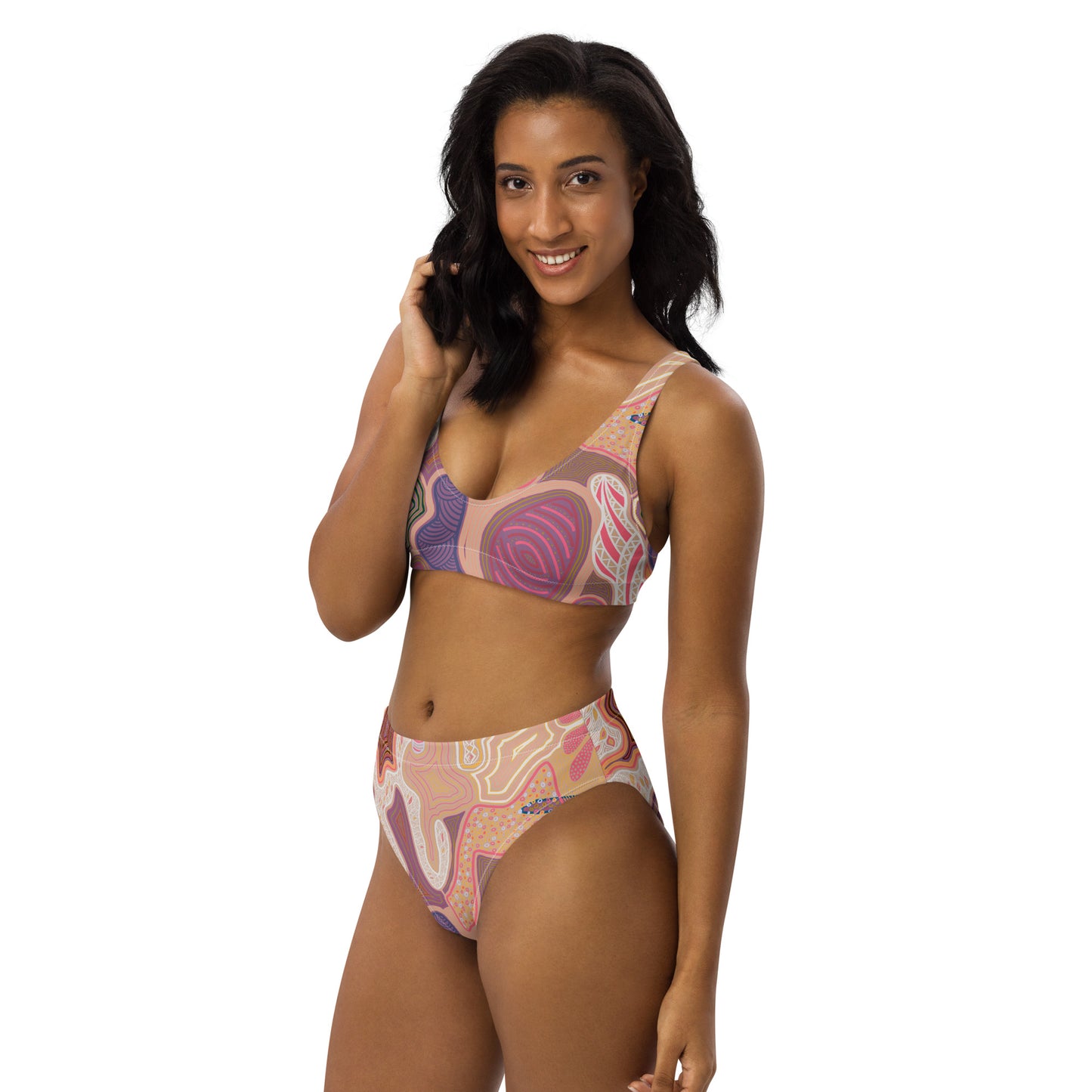 Yogart Swirl high-waisted bikini