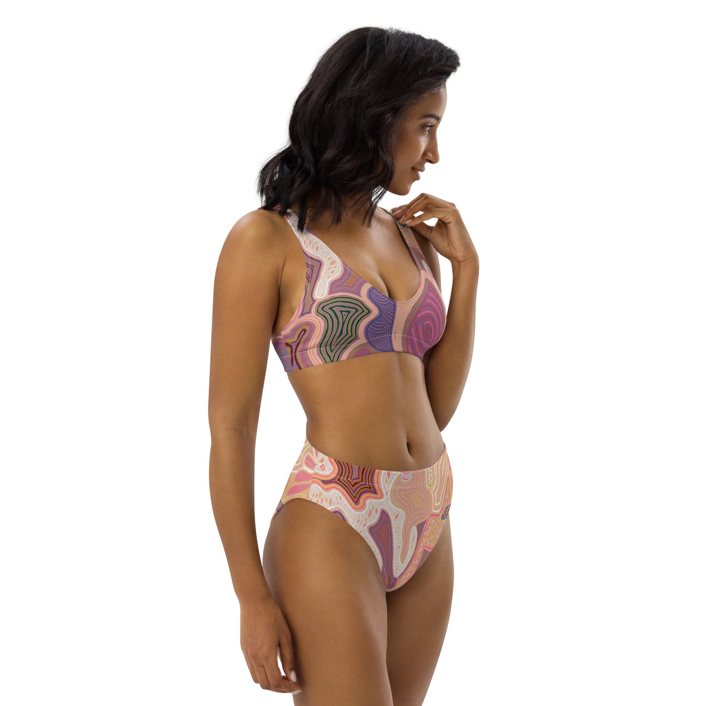 Yogart Swirl high-waisted bikini